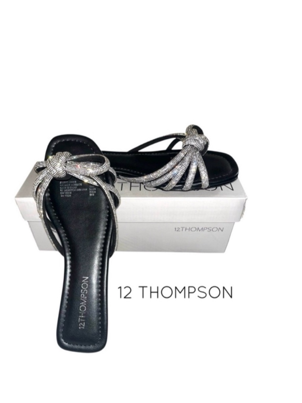 ☀️ Elegant Black and Silver Strappy Deborah Sandals